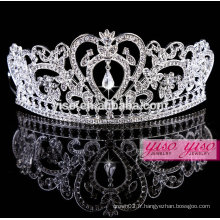 Couronnes de défilé de vente en gros et courtisan de mode de cristal de concours de tiaras